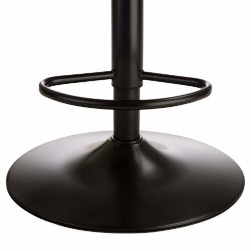 Glitzhome Set of Two Mid-Back Bar Stool with Adjustable Heigh Swivel Industrial Pub Barstools Perspective: bottom