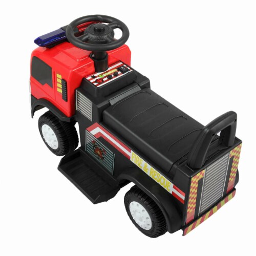 Fire truck battery hot sale powered ride on