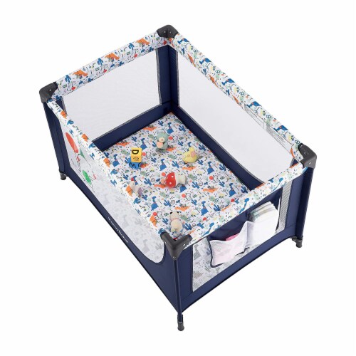 Pamo Babe Portable Enclosed Baby Playpen Crib with Mattress and