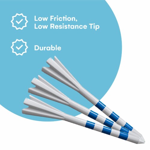 Noa Store 3 1/4  Plastic Golf Tees - 150 Tees in Bulk - White and Blue Perspective: bottom