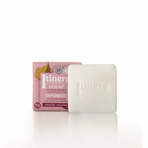 Itinera Smoothing Hand Body Soap with Tuscan Red Grapes - Contains AHA Fruit Acid Perspective: bottom
