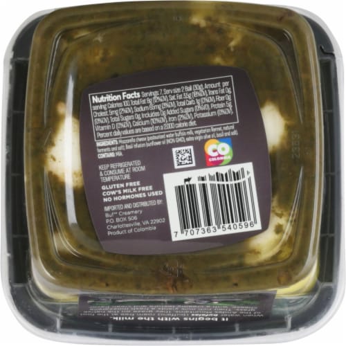 Buf™ Lactose Free Basil Infused Fresh Mozzarella Balls Perspective: bottom