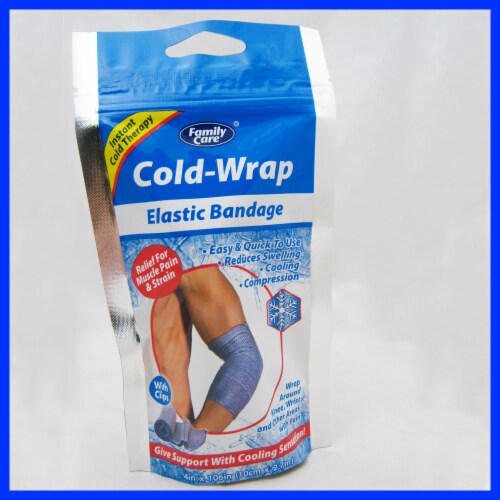 2 pc Knee Brace Cold Wrap Relief Elastic Bandage Wrist Muscle Pain Gym Sports !! Perspective: bottom