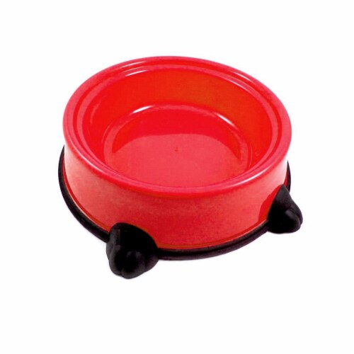 Pet Food Bowl Non Skid Feeding Dish Dog Cat Water Food Feeding Plastic Plate 9 Perspective: bottom