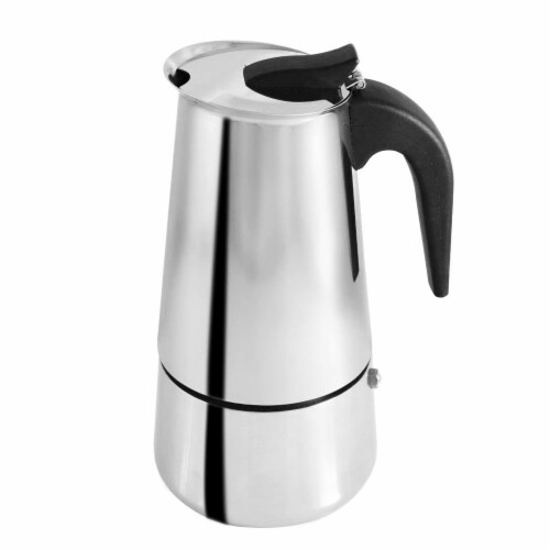 Zulay Kitchen Italian Espresso Maker Curved Handle - 5 Espresso Cups  (Silver), 1 - Kroger