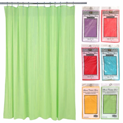 Magnetic Shower Curtain Waterproof Bathroom Liner 100% Vinyl Heavy Duty 70x72 Perspective: bottom