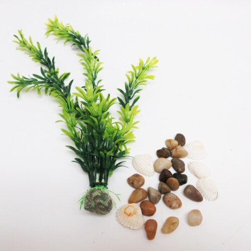 3 Pack Mixed Artificial Tank Grass Ornament Green Plant Aquarium Fish Decoration Perspective: bottom