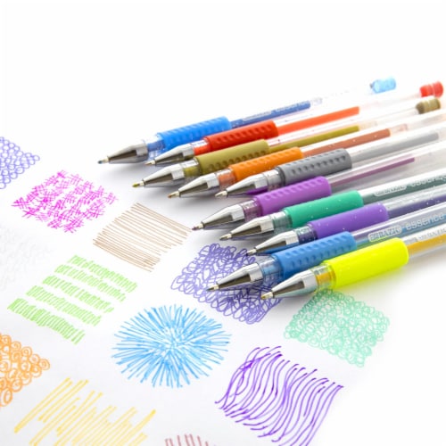 24 Pack Scented Gel Pens Multicolor Arts and Crafts Pen School Supplies All Ages Perspective: bottom