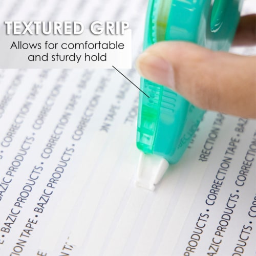 6 White Out Correction Tape Roller Pen School Paper Office Supplies Applies Dry Perspective: bottom
