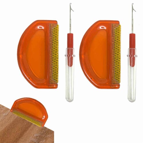 4 PC Portable Fabric Comb Knit Fixer Set Fuzz Pet Hair Lint Brush Remover Shaver Perspective: bottom
