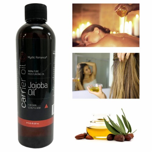 2 PC Jojoba Oil 16oz 100% Natural Pure Moisturizing Hair Skin Nails Cold Pressed Perspective: bottom