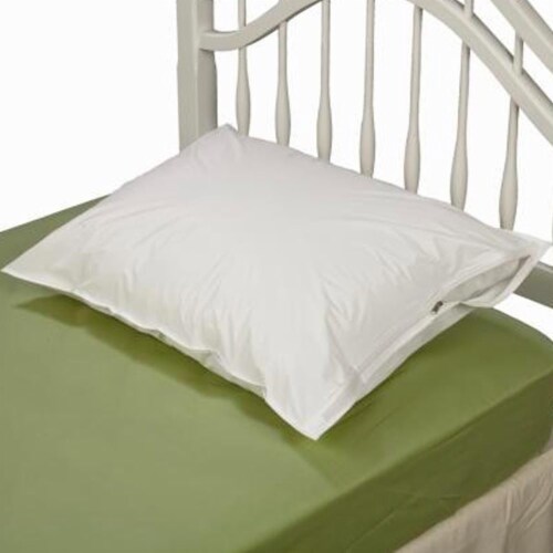 4PC Bedding Waterproof Pillow Zippered Protector Premium Fabric Breathable Cover Perspective: bottom