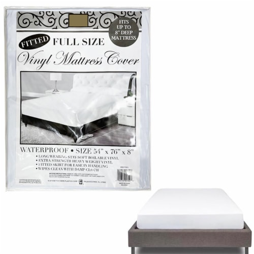 6 PK Vinyl Mattress Protector Full Size Cover Premium Waterproof Bed Heavy Duty Perspective: bottom