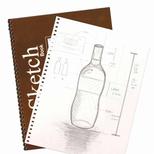 12 Pc Bulk Sketch Pad Drawing Books Sketchbooks Side Spiral Bound Paper 8.5 X11 Perspective: bottom