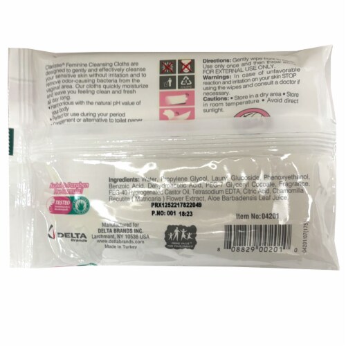 2 Packs Women's Feminine Cloths Cleansing Wipes Moist Towelette Hypoallergenic Perspective: bottom