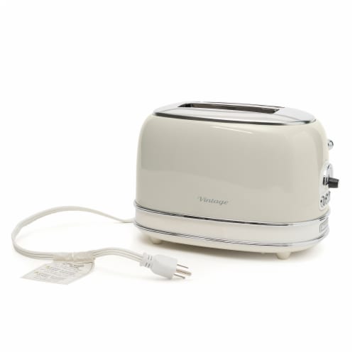 Ariete Vintage Style 2 Slice Toaster With Defrost And Reheat, Beige