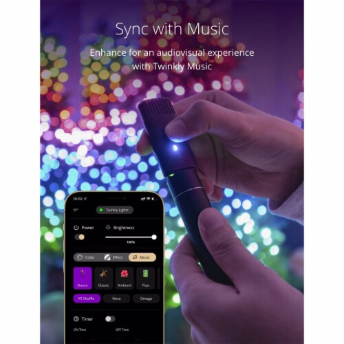 Twinkly Cluster App-Controlled Smart LED Christmas Lights 400 Multicolor RGB Perspective: bottom