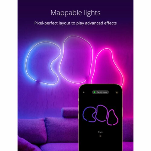 Twinkly Flex App-Controlled Flexible Light Tube RGB (16 Million Colors) 6.5 feet Perspective: bottom