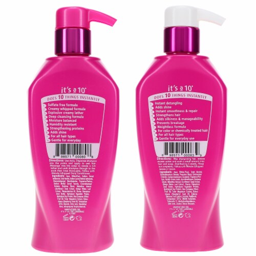 It's a 10 Miracle Whipped Shampoo 10 oz & Miracle Whipped Daily Conditioner 10 oz Combo Pack Perspective: bottom