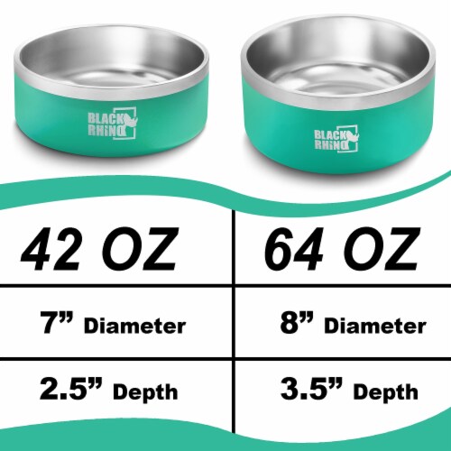 Black Rhino Dura-Bowl Aqua (64 Oz)  Dog Bowls for All Sizes, 64 Oz - Pay  Less Super Markets