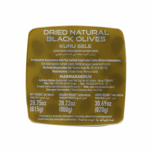 Ziyad Dried Natural Black Olives Perspective: bottom