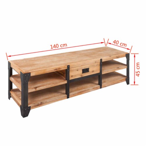 vidaXL 3 Piece Living Room Furniture Set Solid Acacia Wood Perspective: bottom