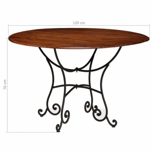 vidaXL Dining Table Solid Acacia Wood with Honey Finish 47.2 x29.9 Perspective: bottom