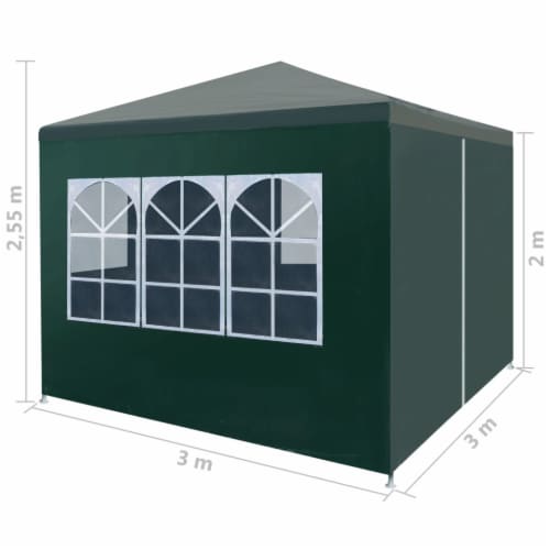 vidaXL Party Tent 9.8'x9.8' Green Perspective: bottom