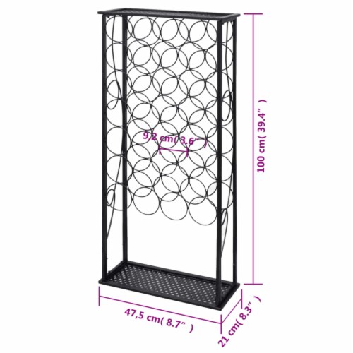 Vidaxl metal wine hotsell rack stand bottles
