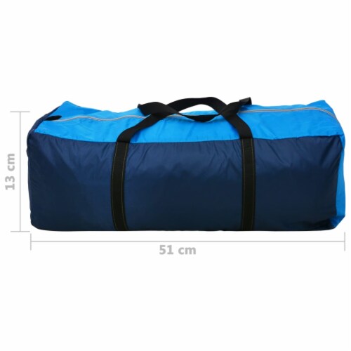 Waterproof Camping Tent 4 Persons Navy Blue/Light Blue Perspective: bottom