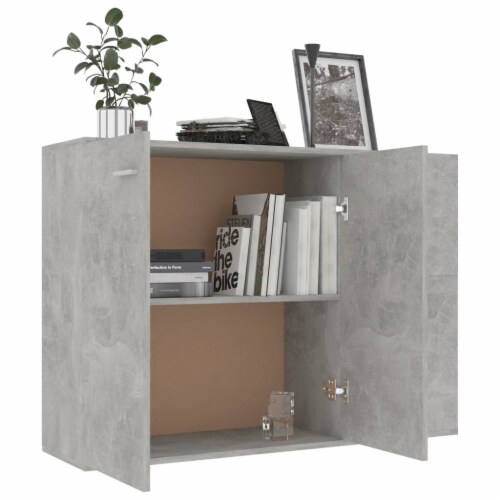 vidaXL Sideboard Concrete Gray 41.3 x11.8 x29.5 Engineered Wood Perspective: bottom