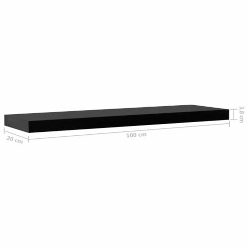 vidaXL Floating Wall Shelves 2 pcs Black 39.4 x7.9 x1.5 Perspective: bottom