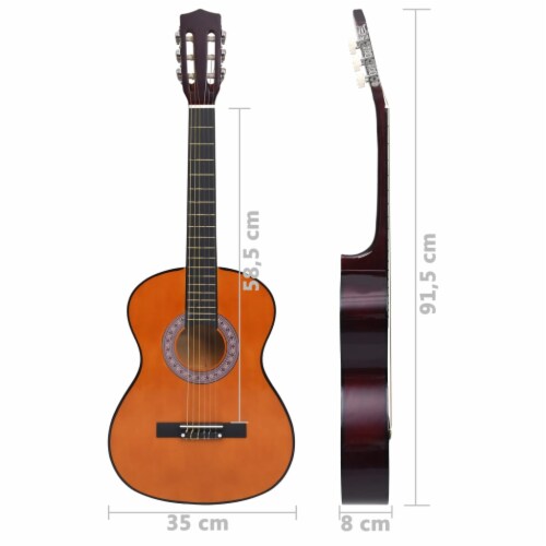vidaXL 8 Piece Classical Guitar Kids and Beginner Set 3/4 36 Perspective: bottom