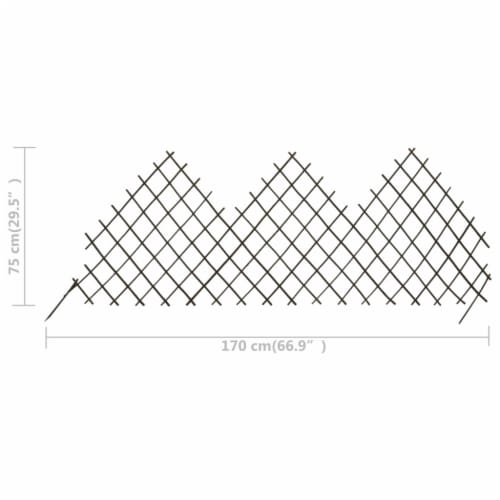 vidaXL Garden Trellis Fences 5 pcs 66.9 x29.5 Willow Perspective: bottom