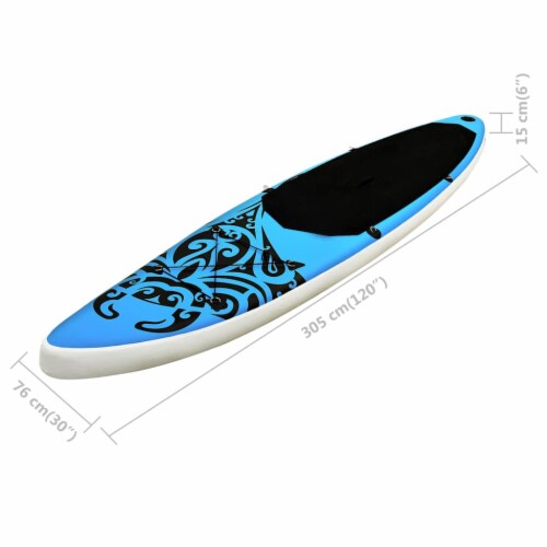 vidaXL Inflatable Stand Up Paddleboard Set 120.1 x29.9 x5.9 Blue