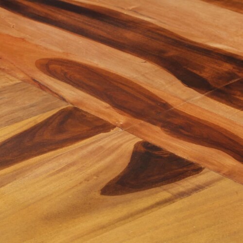 vidaXL Dining Table Round 68.9 x29.5 Acacia Wood with Honey Finish Perspective: bottom