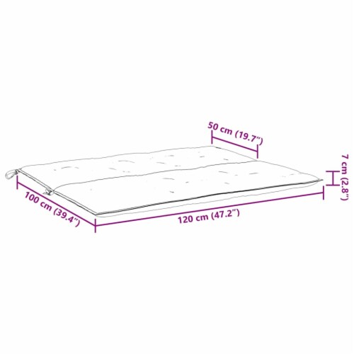 Vidaxl Cushion For Swing Chair Gray 47.2 Fabric Perspective: bottom