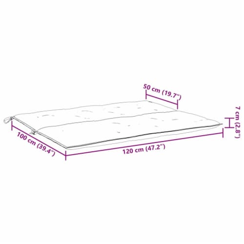 Vidaxl Cushion For Swing Chair Beige 47.2  Fabric Perspective: bottom