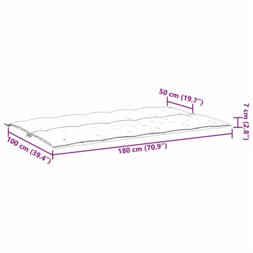 vidaXL Garden Bench Cushions 2pcs Green 70.9 x19.7 x2.8 Oxford