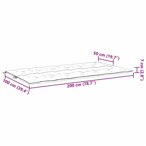 Vidaxl Cushion For Swing Chair Gray 78.7  Fabric Perspective: bottom