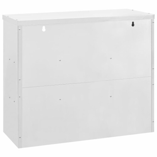 vidaXL Kitchen Wall Cabinet 35.4 x15.7 x29.5  Stainless Steel Perspective: bottom