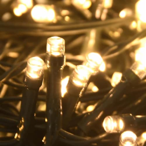 vidaXL 61 Piece Christmas Ball Set with Peak and 150 LEDs Rose Gold Perspective: bottom