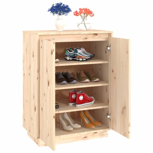 vidaXL Shoe Cabinet 23.6 x13.8 x31.5 Solid Wood Pine 1 pcs pcs Mariano s