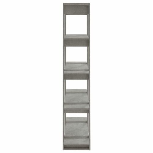 vidaXL Book Cabinet/Room Divider Concrete Gray 39.4 x11.8 x63 Perspective: bottom