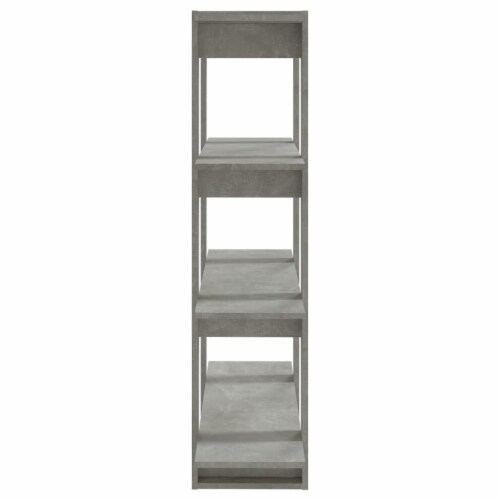 vidaXL Book Cabinet/Room Divider Concrete Gray 39.4 x11.8 x48.6 Perspective: bottom