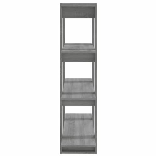 vidaXL Book Cabinet/Room Divider Gray Sonoma 39.4 x11.8 x48.6 Perspective: bottom