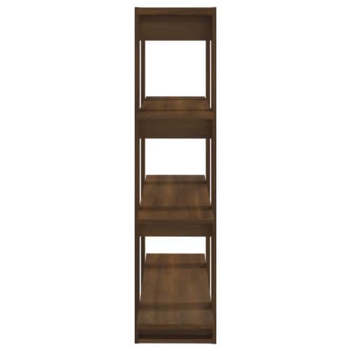 vidaXL Book Cabinet/Room Divider Brown Oak 39.4 x11.8 x48.6 Perspective: bottom