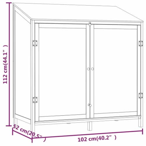 vidaXL Garden Shed 40.2 x20.5 x44.1 Solid Wood Fir Perspective: bottom