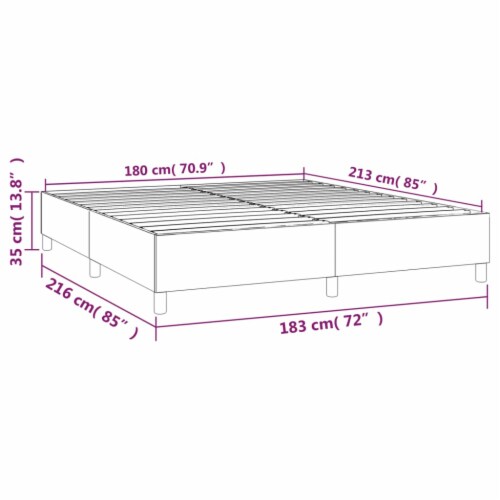 vidaXL Box Spring Bed Frame Black 72 x83.9 California King Faux Leather Perspective: bottom