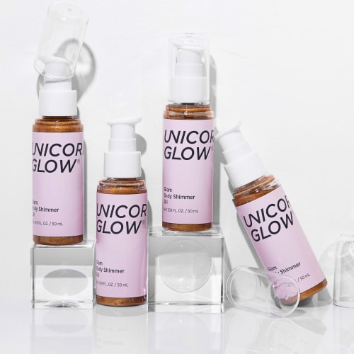 UNICORN GLOW Glam Body 01 Billion Shimmer Oil Perspective: bottom